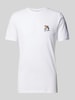 Lindbergh T-Shirt mit Motiv-Stitching Weiss