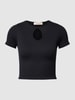 Only Crop T-Shirt mit Cut Out  Modell 'GWEN' Black