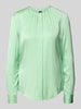 BOSS Regular fit zijden blouse met plooien, model 'Banorah' Lichtgroen