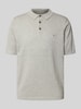 Fynch-Hatton Regular Fit Poloshirt in Strick-Optik Hellgrau
