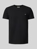 Gant Slim Fit T-Shirt mit Label-Stitching Black