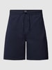 BOSS Korte regular fit broek met labelstitching Donkerblauw