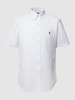 Polo Ralph Lauren Overhemd met effen design en geborduurd logo Wit