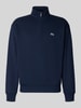 Lacoste Regular Fit Troyer aus Baumwoll-Mix Dunkelblau