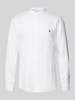 Polo Ralph Lauren Slim Fit Freizeithemd aus Leinen mit Stehkragen Weiss