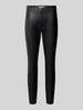 Raffaello Rossi Skinny fit broek in leerlook, model 'RESA' Zwart