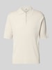 DRYKORN Regular Fit Poloshirt mit kurzem Reißverschluss Ecru