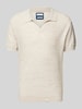 Colours & Sons Regular Fit Poloshirt mit V-Ausschnitt Beige