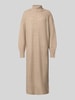 Pieces Oversized Strickkleid mit Wollanteil Modell 'MALOU' Taupe Melange