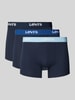 Levi's® Boxershort met elastische logoband in een set van 3 stuks Marineblauw