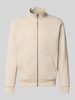 JACK & JONES Regular Fit Sweatjacke mit Baumwoll-Anteil Modell 'Bradley' Offwhite