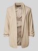 Pieces Regular Fit Longblazer mit Viskose-Anteil Modell 'BOSELLA' Beige