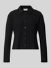 OPUS Cropped Langarmshirt mit Brusttasche Modell 'Sawoni' Black
