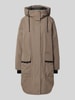 Didriksons Parka met capuchon en klepzakken, model 'AIKO' Leem