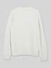 s.Oliver RED LABEL Pullover mit Strukturstrickoptik aus reiner Baumwolle Offwhite