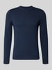MCNEAL Strickpullover aus Baumwoll-Kaschmir-Mix mit Rundhalsausschnitt Marine Melange