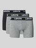 Levi's® Boxershort met band met label in een set van 3 stuks Middengrijs