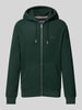 Superdry Sweatjack met labelstitching Donkergroen