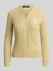 Lauren Ralph Lauren Regular Fit Strickjacke aus reiner Baumwolle mit Logo-Stitching Sand