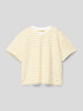 Mango T-Shirt mit Streifenmuster Modell 'doha' Hellgelb