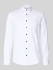 Jake*s Slim Fit Business-Hemd mit Kentkragen Weiss