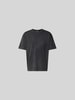 Closed T-Shirt mit geripptem Rundhalsausschnitt Black