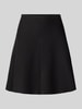 Jake*s Collection Ausgestellter Mini-Rock aus Viskose-Mix Black