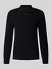 Christian Berg Men Slim Fit Poloshirt mit Knopfleiste Black