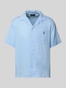 Polo Ralph Lauren Custom Fit Leinenhemd mit Resortkragen Hellblau