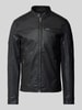 Jack & Jones Jacke in Leder-Optik Modell 'JEROCKY' Black