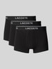 Lacoste Trunks aus Viskose mit Label-Bund im 3er-Pack Black