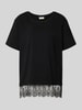 FREE/QUENT T-Shirt mit Spitze Modell 'SURE' Black