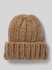 Pieces Beanie mit breitem Umschlag Modell 'JAMMA' Taupe