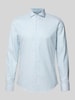 SEIDENSTICKER Slim fit zakelijk overhemd van katoen met kentkraag Lichtgroen