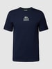 Lacoste T-shirt z nadrukiem z logo Ciemnoniebieski