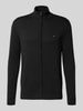 Tommy Hilfiger Regular fit gebreid jack van puur katoen Zwart