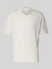 Les Deux Regular Fit Poloshirt aus Leinen-Baumwoll-Mix Modell 'Emmanuel' Offwhite