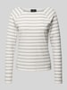 Monari Longsleeve mit Label-Detail Weiss