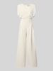 Rinascimento Regular Fit Jumpsuit mit Rundhalsausschnitt Weiss