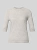 Christian Berg Woman Strickpullover mit 1/2-Arm und Rundhalsausschnitt Hellgrau Melange