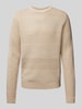 Jack & Jones Strickpullover mit Strukturmuster Modell 'HUGO' Beige