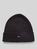 Tommy Hilfiger Muts van een mix van katoen en kasjmier  Zwart