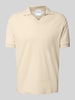 SELECTED HOMME Regular fit poloshirt van katoenmix, model 'TRISTAN' Offwhite