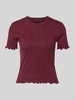 ONLY Slim Fit T-Shirt aus Baumwoll-Mix Modell 'TENNA' Bordeaux