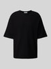 REVIEW T-Shirt mit Strukturmuster Black