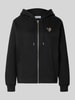 PIECES relaxed fit sweatjack van katoenmix model 'CHILLI' Zwart