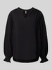 Soyaconcept Blusenshirt mit V-Ausschnitt Modell 'RADIA' Black