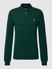 Polo Ralph Lauren Slim fit poloshirt met labelstitching Donkergroen