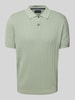 Christian Berg Men Poloshirt mit gerippten Abschlüssen Oliv