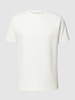 SELECTED HOMME T-Shirt mit Strukturmuster Modell 'SANDER' Offwhite